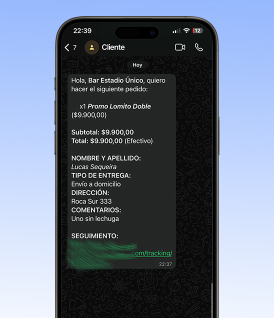 Automatización de pedidos por WhatsApp